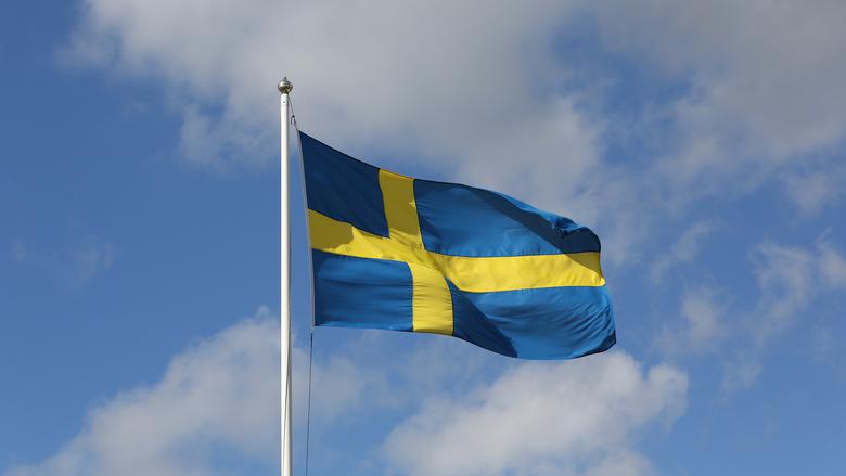 Sverige flagga i gult och blått 