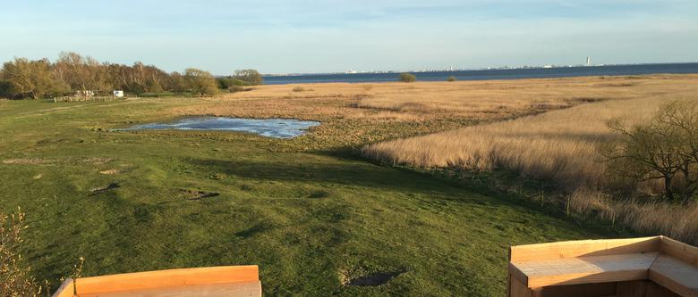View from the bird tower at the mouth of the Lödde å river