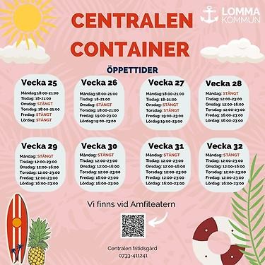 Centralens sommarcontainer