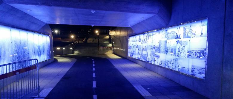 Effektbelysning i tunnel