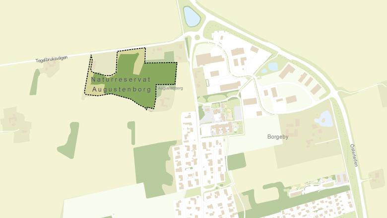 Karta över naturreservat Augustenborg