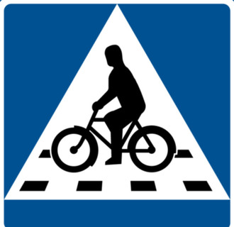 Trafikmärke cykelöverfrt